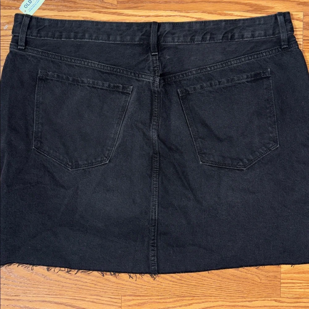 Old Navy Dark Blue Denim Midi Skirt